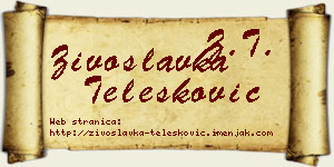Živoslavka Telesković vizit kartica